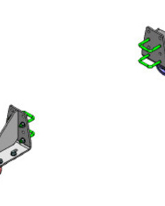 Roller pair moveable in all direction incl bracket & fix cpl